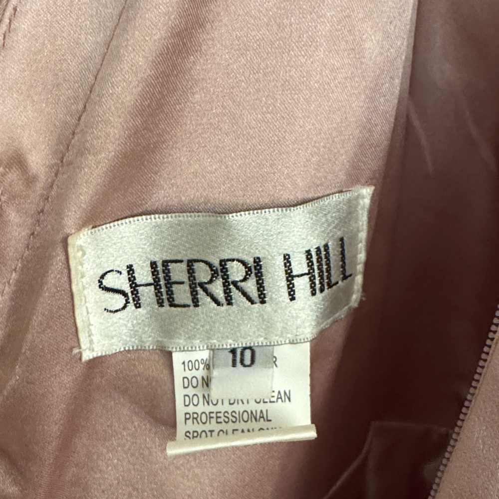 SHERRI HILL Swiss Dot Ruffle Tulle Gown - Picture 11 of 11